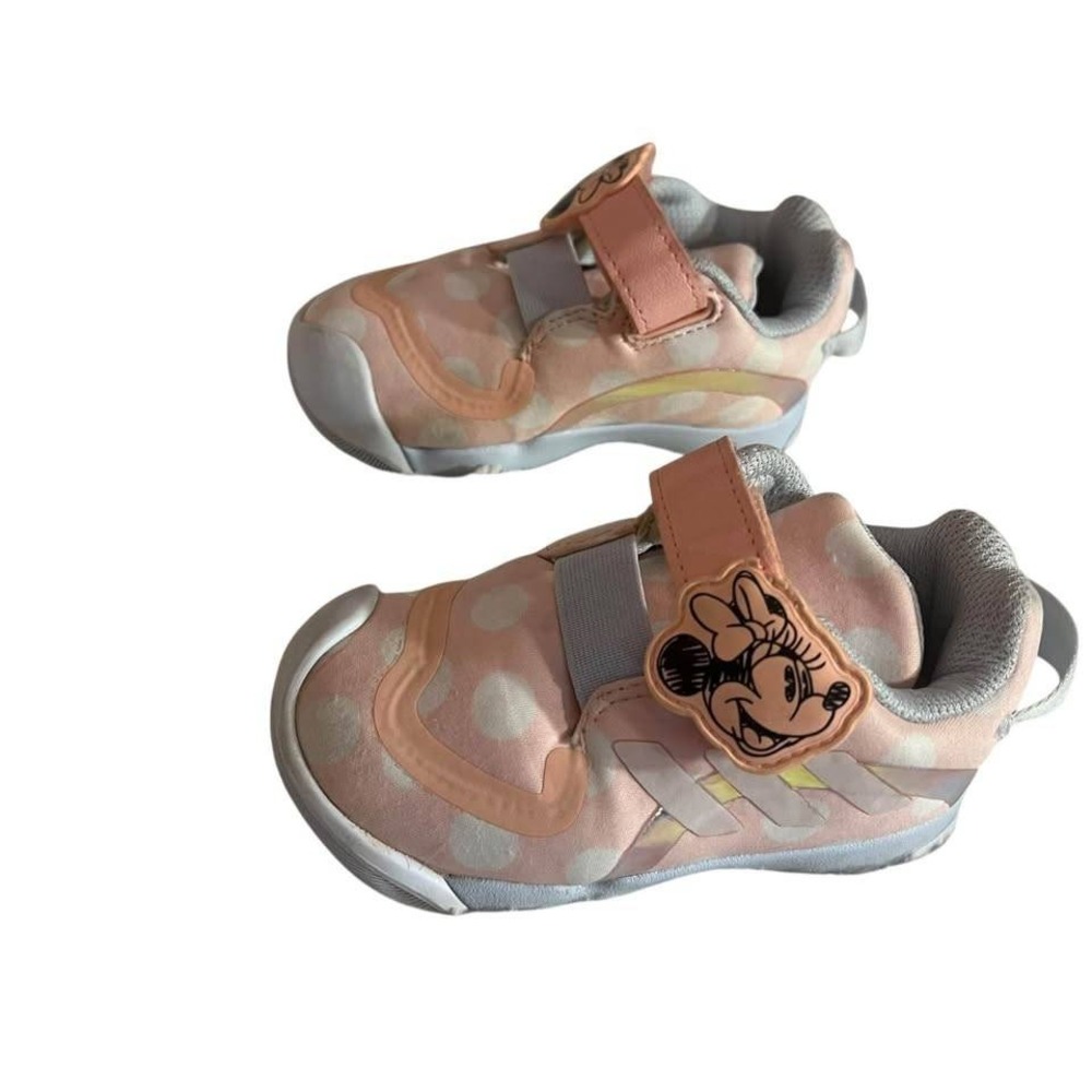 Adidas‎ Minnie Mouse Toddler Shoes 6K Light Pink Peach With No Laces - Picture 6 of 9